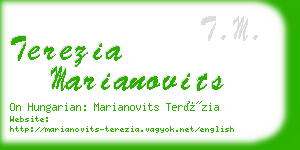 terezia marianovits business card